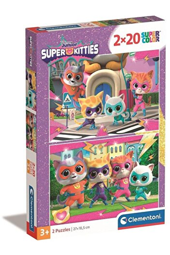 CLEMENTONI SuperCats Power Puzzle 2x20 pieces