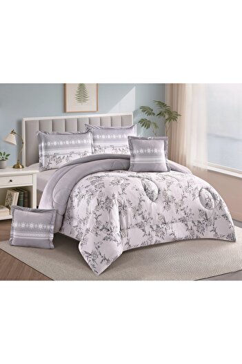 SNOOZYL Luxury winter double bed sheet with a floral design, size 240*260 cm