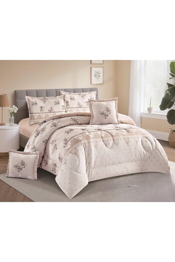 SNOOZYL Luxury winter double bed sheet with a floral design, size 240*260 cm