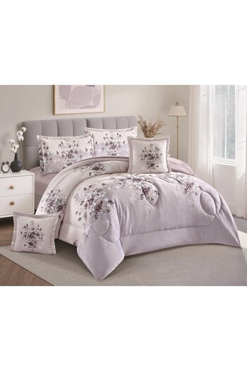 SNOOZYL Luxury winter double bed sheet with a floral design, size 240*260 cm