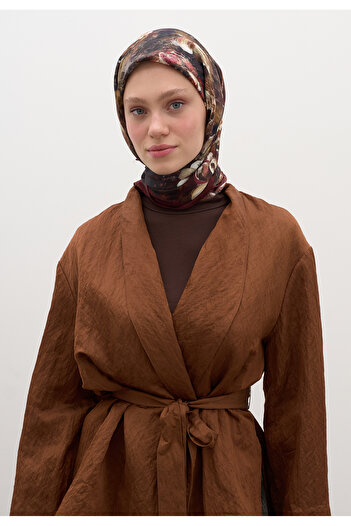 Fresh Madeleine Desen Cotton Viscose Scarf Burgundy