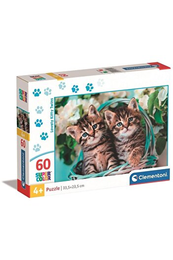 CLEMENTONI Cats Puzzle: Cute Twins 60 pieces