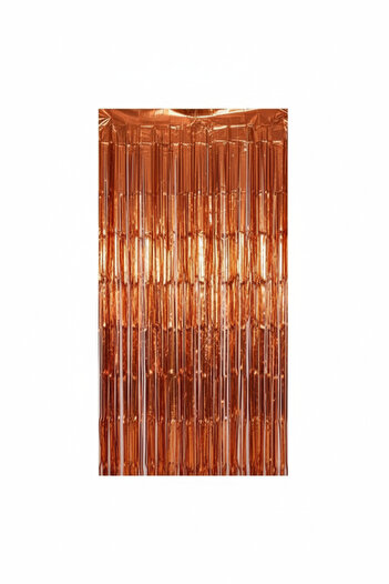 Deniz Party Store Metalized Background Curtain Copper Color 90 cm * 200 cm (Two Sides Are Colored)