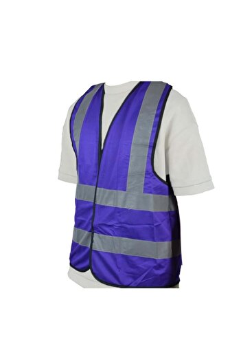 Generic Safety Vest Heavy Reflective 2 Line Blue