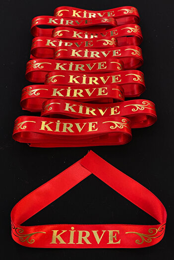 ZEYMERADE Red Kirve Arm Ribbon, 10 Pieces Arm Bracelet Bands, Henna Night Wedding Bride Circumcision Promise