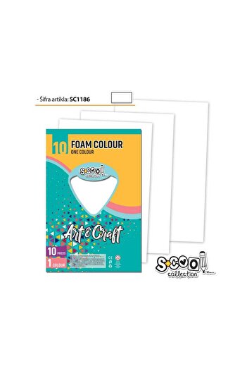 S COOL White foam paper, 10 pcs/set, 20x30 cm - S-COOL