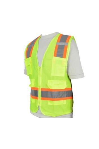 Generic Reflective Mesh Safety Vest 4 Pockets Phosphorescent Reflector Orange