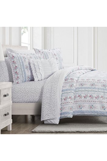 Orange Bed & Bath Stripe Country | 8-Piece Single Duvet Set