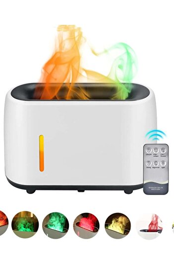 Generic Flame Air Diffuser Humidifier Noiseless Essential Oil Diffuser with Remote Control