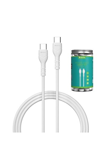 Devia Kintone EC151 USB-C to USB-C Cable 1.0 m 3A White Set of 30