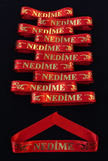 ZEYMERADE Red Bridesmaid Arm Ribbon, 10 Pieces Arm Wristband Bands, Henna Night Wedding Bride Bachelorette Promise