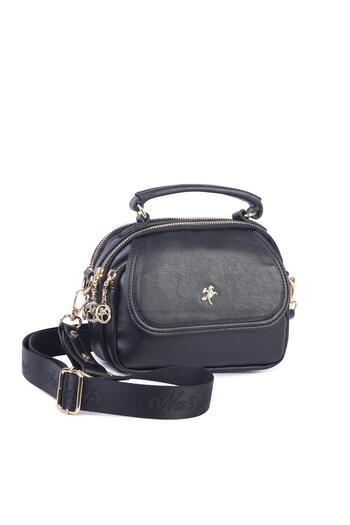 Nas Bag Women's Mini Multi-Compartment Hand and Crossbody Bag Black