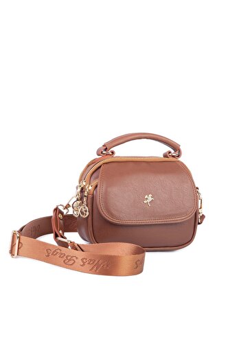 Nas Bag Women's Mini Multi-Compartment Hand and Crossbody Bag Brown
