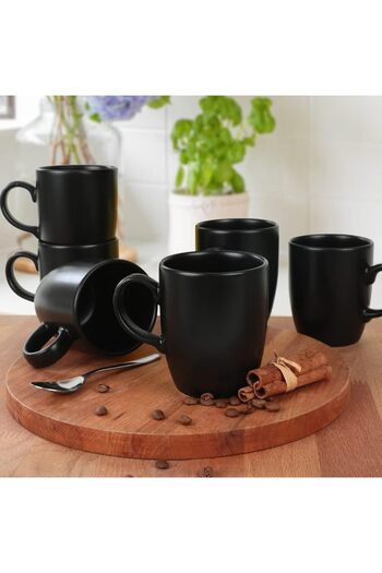 STOREMAX Matte Black Cloud Mug 9 cm 6 Pieces 1088605