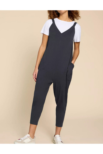 WHİTE STUFf White Stuff Long Dungarees, Grey