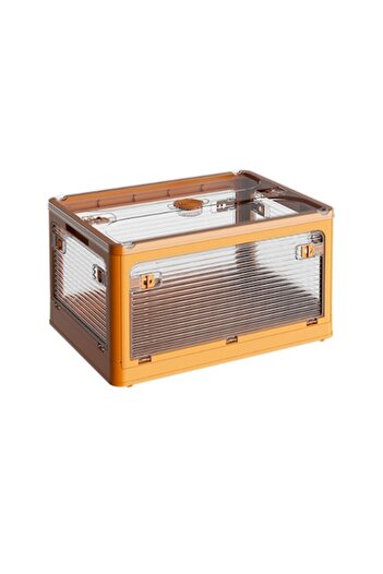 Elitech Electronics Foldable storage box with lid, 85 L, hard plastic, 60x42x34 cm, Orange