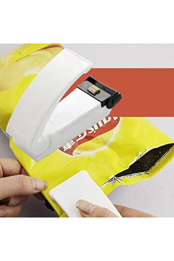 zola Bag sealer, Zola®, pocket, useful in any home, white, 10x3.8 cm