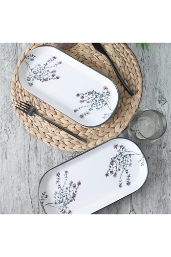 STOREMAX Flower Garden Noyan Boat Plate 28 cm 2 Pieces 18938 1088605