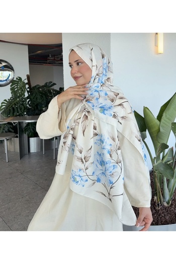 MODA Mineleşarp, tonuri de culoare de toamnă, model moale, șal din bumbac