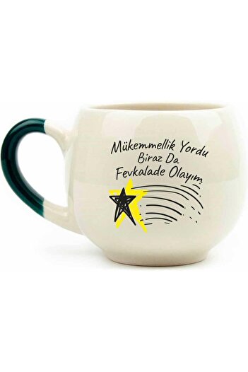 STOREMAX Yordu I'M a Miracle Cream Glossy Balloon Mug No:2 - Gift Ceramic Mug 1088605