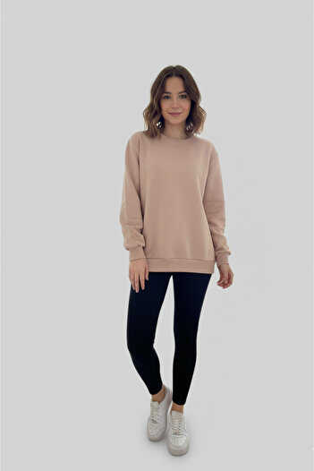 My Blog Beige Plain Sweatshirt