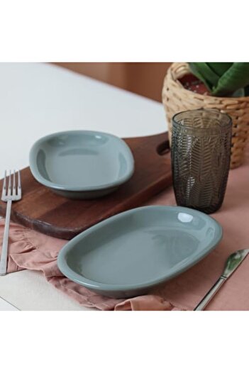 STOREMAX Green Hittite Boat Plate 22 cm 2 Pieces 326 1088605