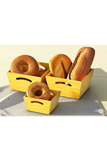 STOREMAX Premium Tableware Series Bamboo Set of 3 Bread Plate 1088605