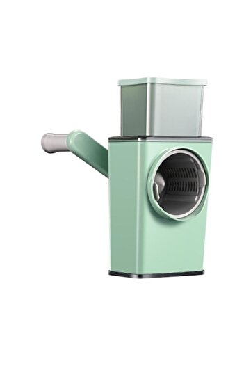 GOLD MARKET Vegetable slicer with suction base, 3 stainless blades, 3 slicing types, ABS, max 4 mm, Navy green