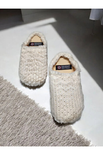 GEZER Soft Lightweight Silent Sole Shimmering Plush Home Slippers