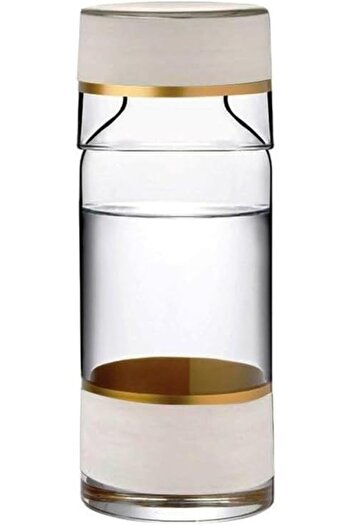 STOREMAX Goldwhirl Bedside Carafe - for Midnight Drinks by Your Bed and Bottle - Glass Pour