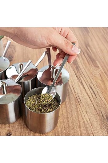 STOREMAX 12-Piece Stainless Steel Tea Spoon with Lid Metal Sugar Bowl Desktop Set