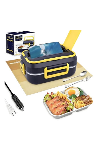 BLMAG Electric lunch casserole, with yellow handle, 220 v/12 v power supply, 1.5 l capacity