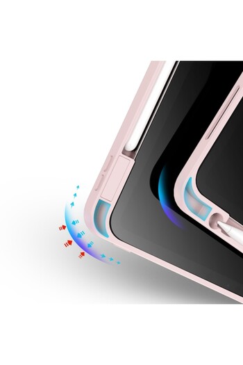 OEM Husă Smart Flip pentru Apple iPad Pro 12.9 (2018/2020/2021) - Husă de protecție elegantă roz cu detașare