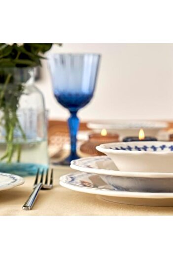 STOREMAX 24 Piece Dinnerware Set for 6 People Blue 1088605