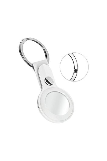 OEM Protecție eficientă și elegantă pentru Apple AirTag: husă de breloc din silicon alb