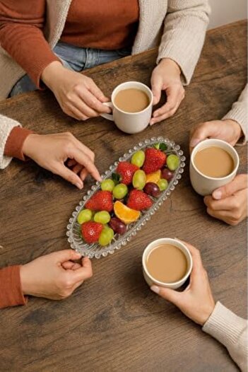 STOREMAX High-Tech 2 Pieces Glass Presentation Plate, Kayak Plate, Serving Plate, Salad Plate