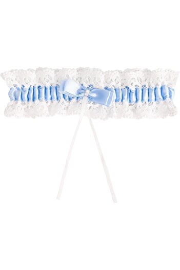 Generic NICECRAFT Bride Blue Lace Stretchable Wedding Leg Garter