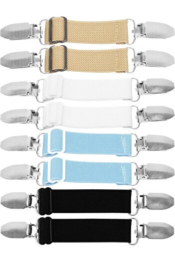Generic 8 Pcs Clothes Elasticated Cinch Clip, Waist Clips for Dresses, Adjustable Clothing Clips for Tighten