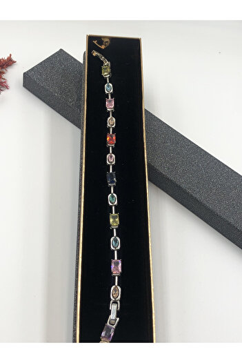 fmaccessoriess Xuping Jewelry Steel Women Bracelet with Stone Chain Silver Color 17+2 cm with Invoice Color Guaranteed