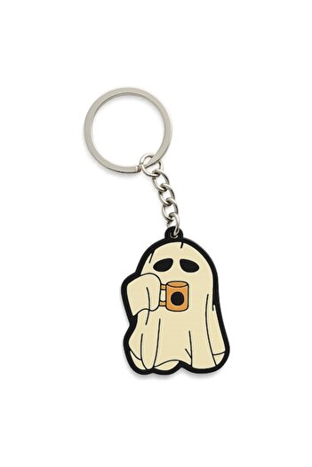 OEM Breloc cu fantomă de Halloween, alb, 8,5 cm, design tematic, material rezistent