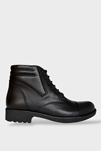 Liger Genuine Leather Non-Slip Rubber Sole Casual Men's Boots Black