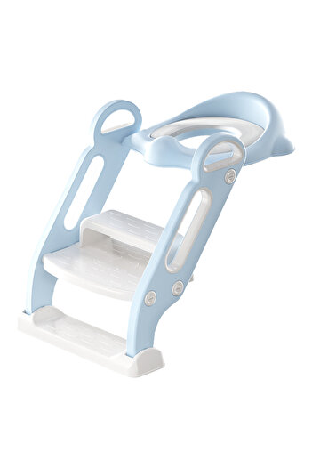 LITTLE ANGEL - Baby Potty Training Seat With Ladder And Step Stool-Blue