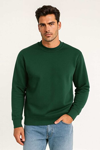 gigigiyim Solid Color Oversize Three-String Men's Sweatshirt