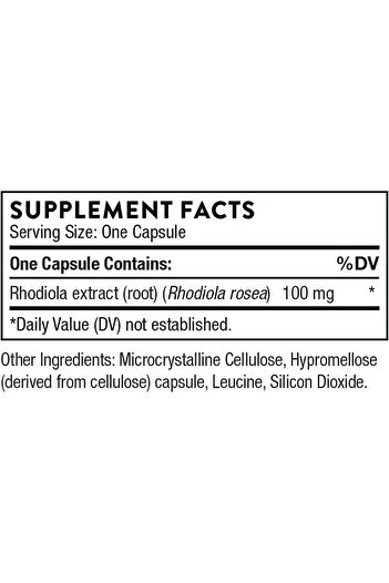 Thorne Rhodiola - Botanical Supplement for Stress Relief, Sleep & Mental Focus - 60 Capsules