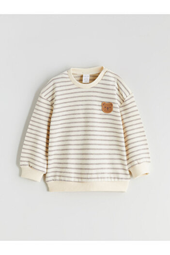 LC Waikiki Striped Baby Boy Sweatshirt and Pants 2-Piece Set