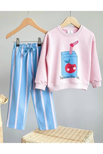 Pinkitokids Fruit Juice Sweatshirt and Woven Pants Set