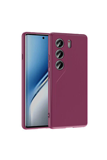 Paladyum Case Tecno Camon 40 4g Compatible Velvet Burgundy Launch Silicone Case