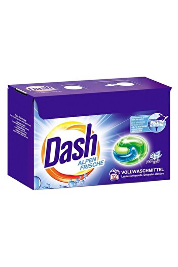 Dash Detergent Capsules 3in1 ALPEN FRISCHE for White Clothes, 12 pcs