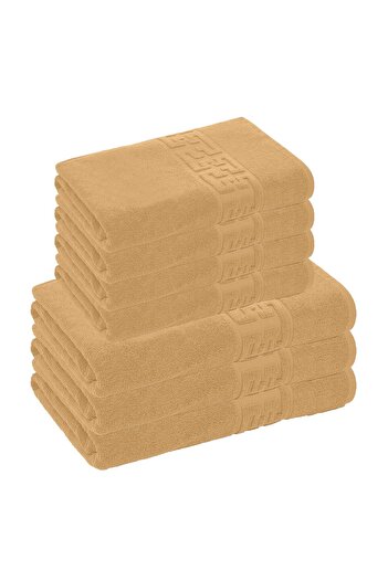 Lenjeria Pufoasa Set of 7 Towels, 100% Cotton, Beige, 550g/m²