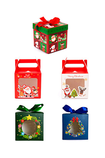 OEM Set of 5 square Christmas boxes